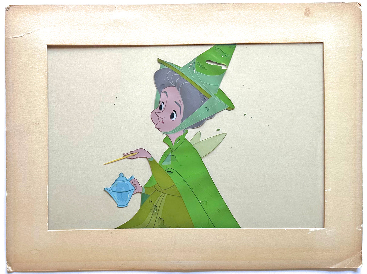 Sleeping Beauty Flora Cel from Walt Disney Art Corner Store 1959 with Gold Label C-JL