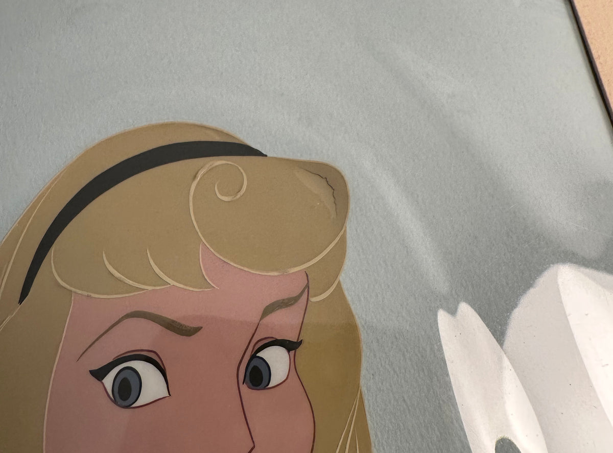 Sleeping Beauty Aurora Briar Rose Production Animation Cel from Walt Disney 1959 Art Corner Gold Label