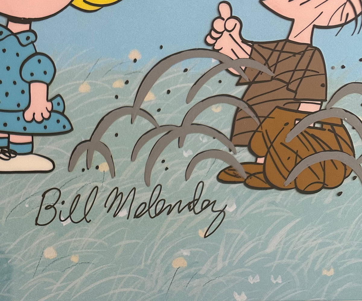 PEANUTS Charlie Brown Baseball Cel Limited Edition SIGNED by Bill Melendez Interesting Discussions from A Boy Named Charlie Brown