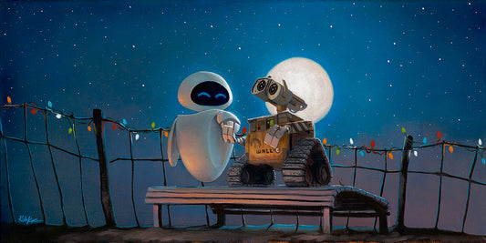 Wall-E Pixar Walt Disney Fine Art Rob Kaz Signed Limited Edition of 195 Print on Canvas - It Only Takes A Moment