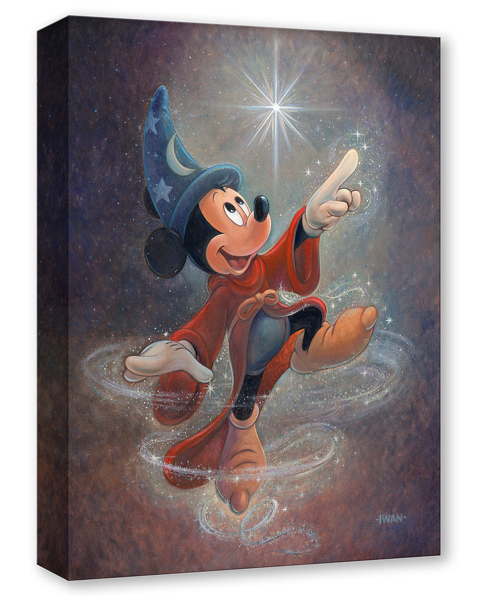 Mickey Mouse Fantasia Walt Disney Fine Art Bret Iwan Limited Edition of 1500 TOC Treasures on Canvas Print "Swept Up In The Magic"