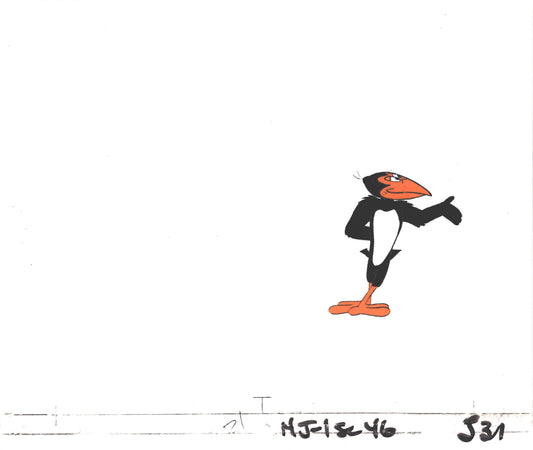 Heckle and Jeckle Production Animation Cel and Drawing Filmation 1979 C-J31