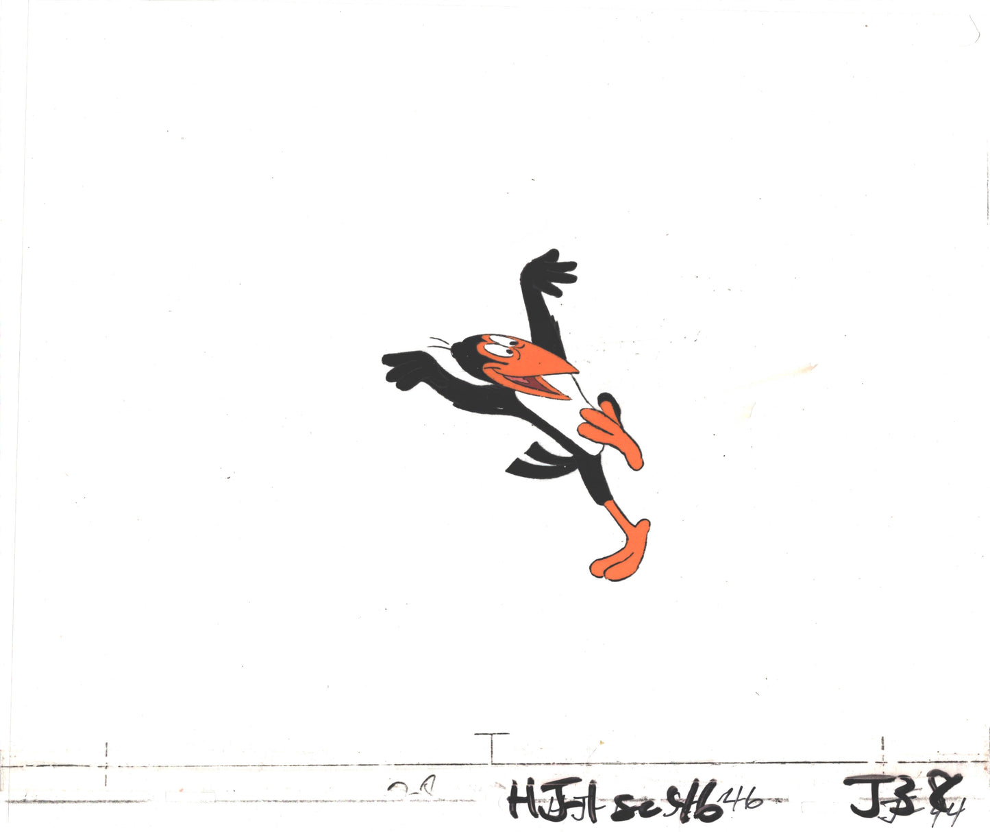 Heckle and Jeckle Production Animation Cel and Drawing Filmation 1979 C-J38