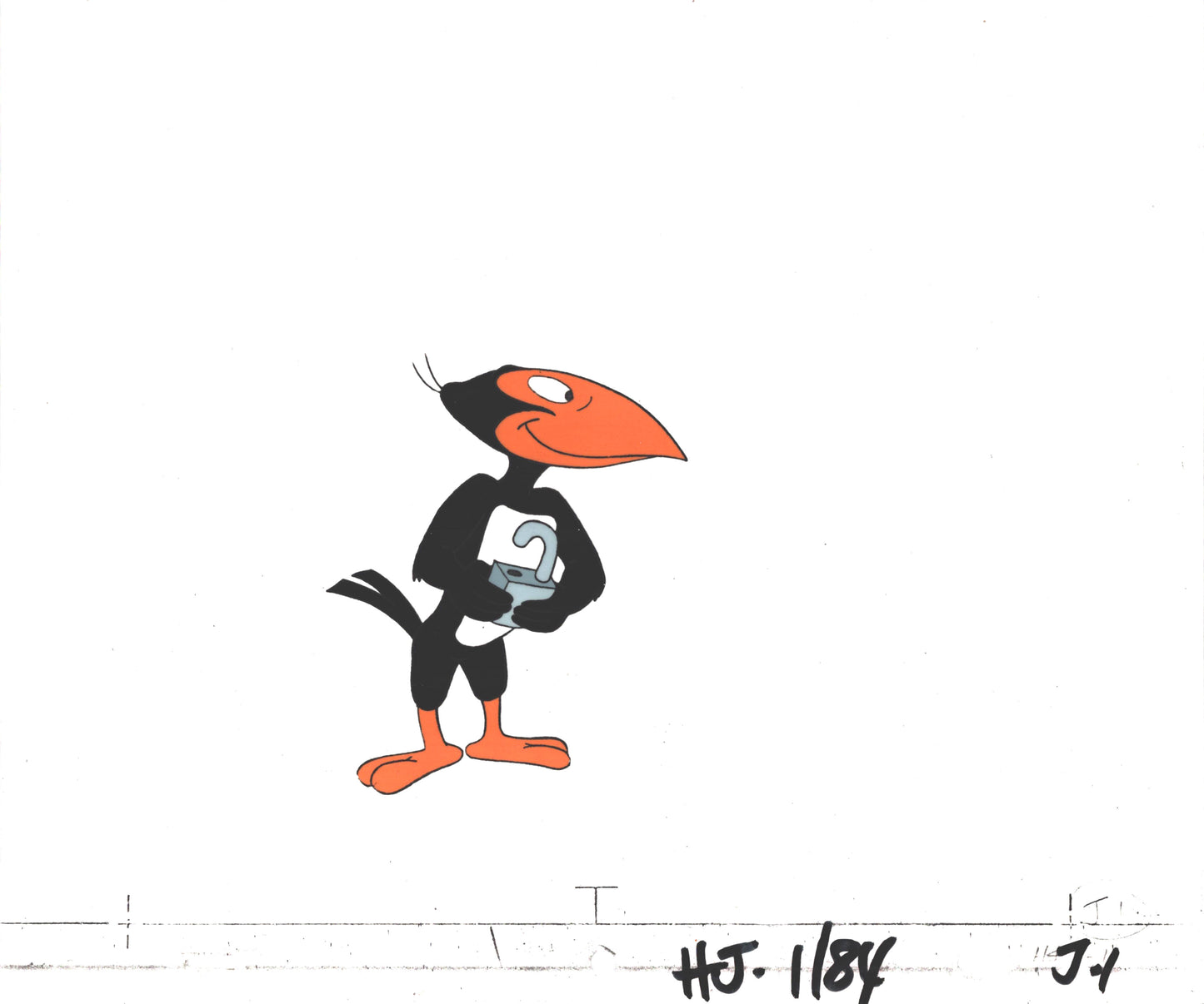 Heckle and Jeckle Production Animation Cel and Drawing Filmation 1979 C-J4