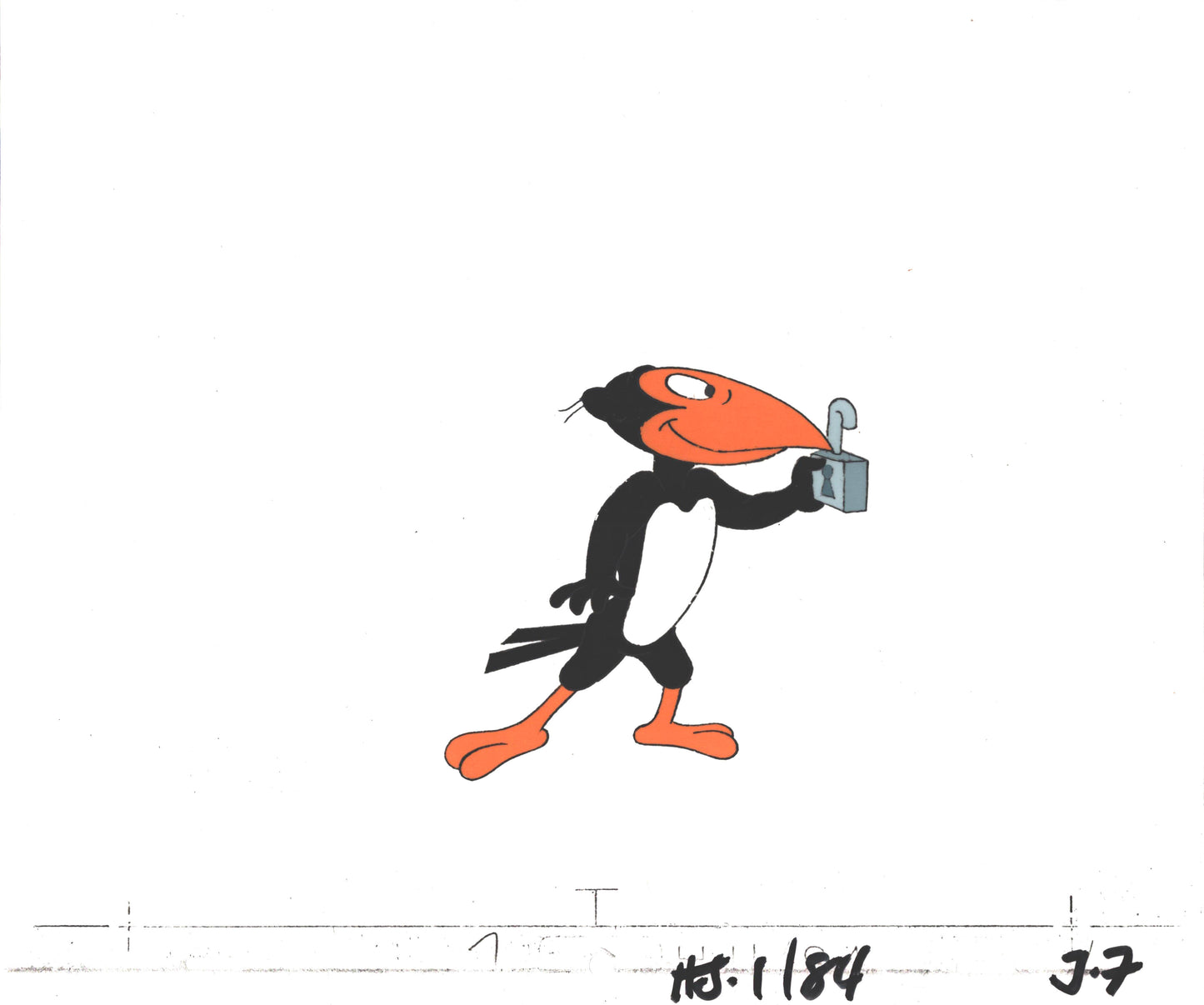 Heckle and Jeckle Production Animation Cel and Drawing Filmation 1979 C-J7