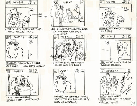 Will the Real Jerry Lewis Please Sit Down 1970 Production Animation Storyboard Page Filmation A-008