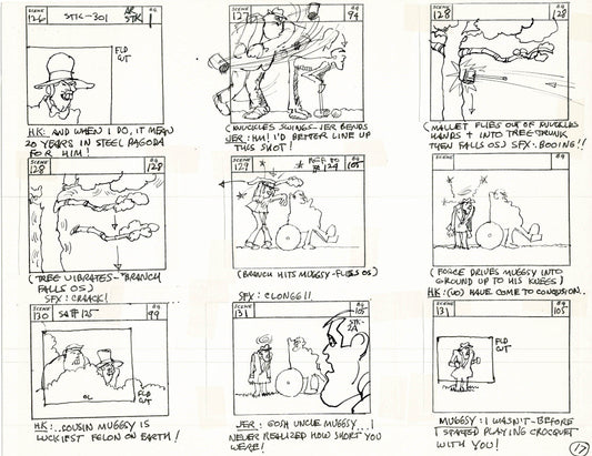 Will the Real Jerry Lewis Please Sit Down 1970 Production Animation Storyboard Page Filmation A-010