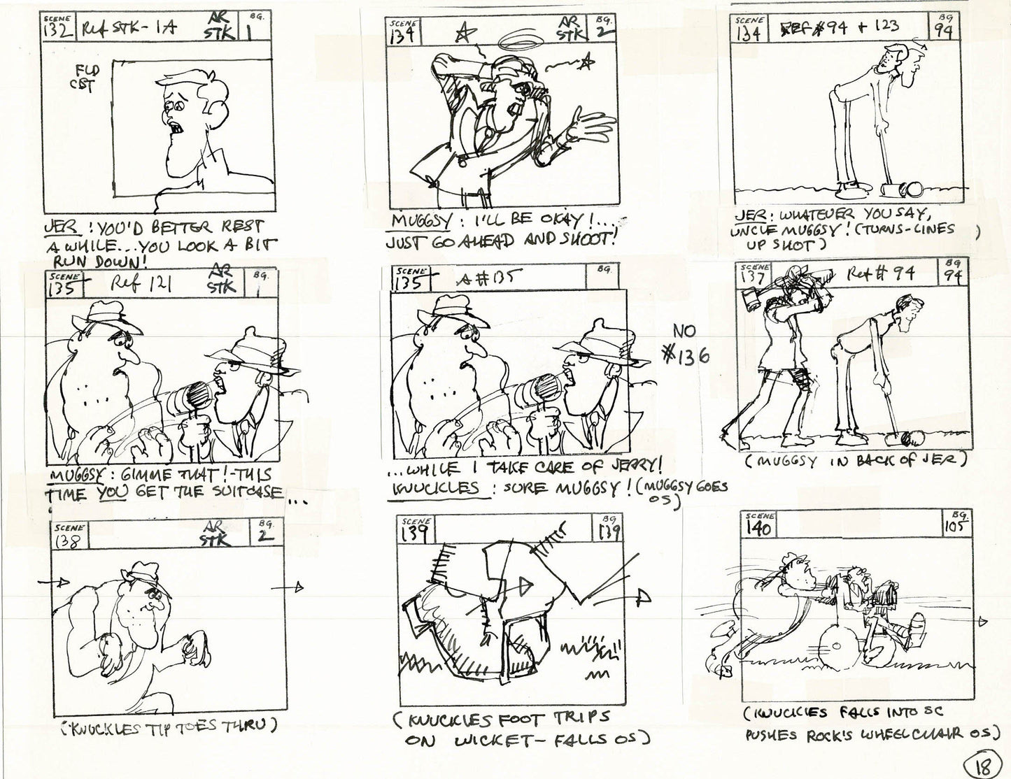 Will the Real Jerry Lewis Please Sit Down 1970 Production Animation Storyboard Page Filmation A-011