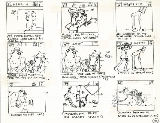 Will the Real Jerry Lewis Please Sit Down 1970 Production Animation Storyboard Page Filmation A-011