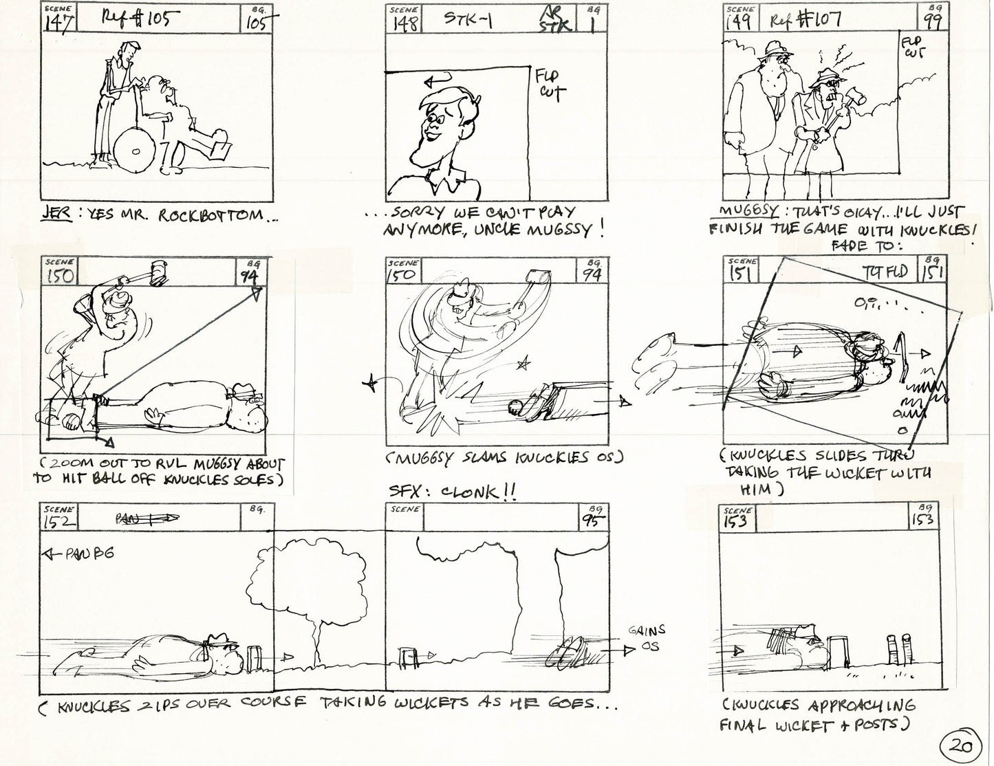 Will the Real Jerry Lewis Please Sit Down 1970 Production Animation Storyboard Page Filmation A-013