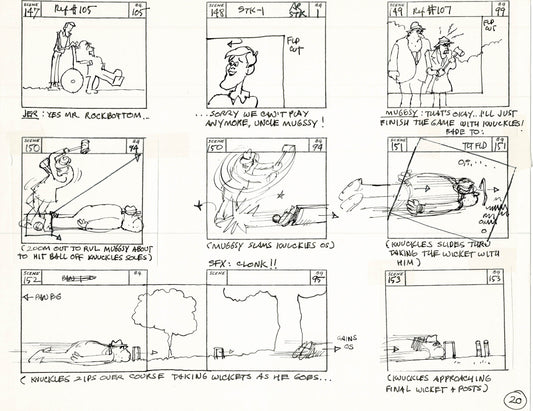 Will the Real Jerry Lewis Please Sit Down 1970 Production Animation Storyboard Page Filmation A-013