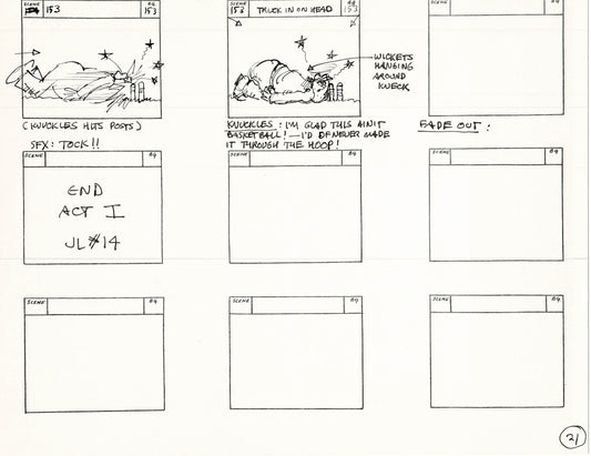 Will the Real Jerry Lewis Please Sit Down 1970 Production Animation Storyboard Page Filmation A-014