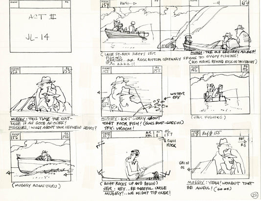 Will the Real Jerry Lewis Please Sit Down 1970 Production Animation Storyboard Page Filmation A-015