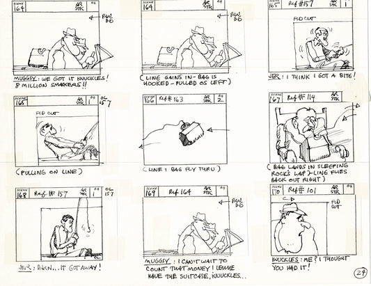 Will the Real Jerry Lewis Please Sit Down 1970 Production Animation Storyboard Page Filmation A-017