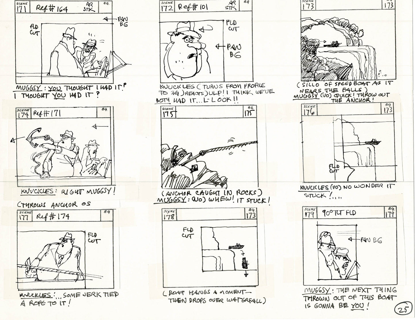 Will the Real Jerry Lewis Please Sit Down 1970 Production Animation Storyboard Page Filmation A-018