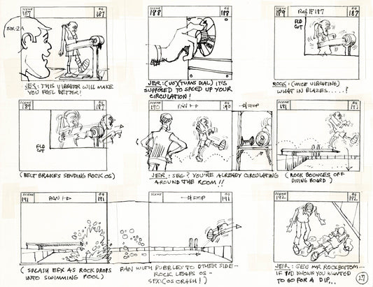 Will the Real Jerry Lewis Please Sit Down 1970 Production Animation Storyboard Page Filmation A-020