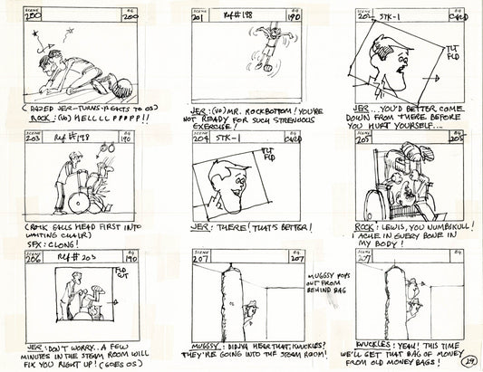 Will the Real Jerry Lewis Please Sit Down 1970 Production Animation Storyboard Page Filmation A-022