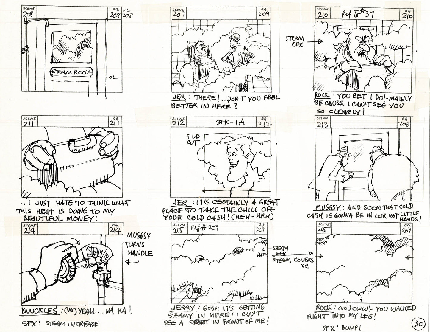 Will the Real Jerry Lewis Please Sit Down 1970 Production Animation Storyboard Page Filmation A-023