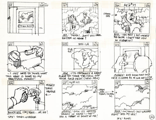 Will the Real Jerry Lewis Please Sit Down 1970 Production Animation Storyboard Page Filmation A-023