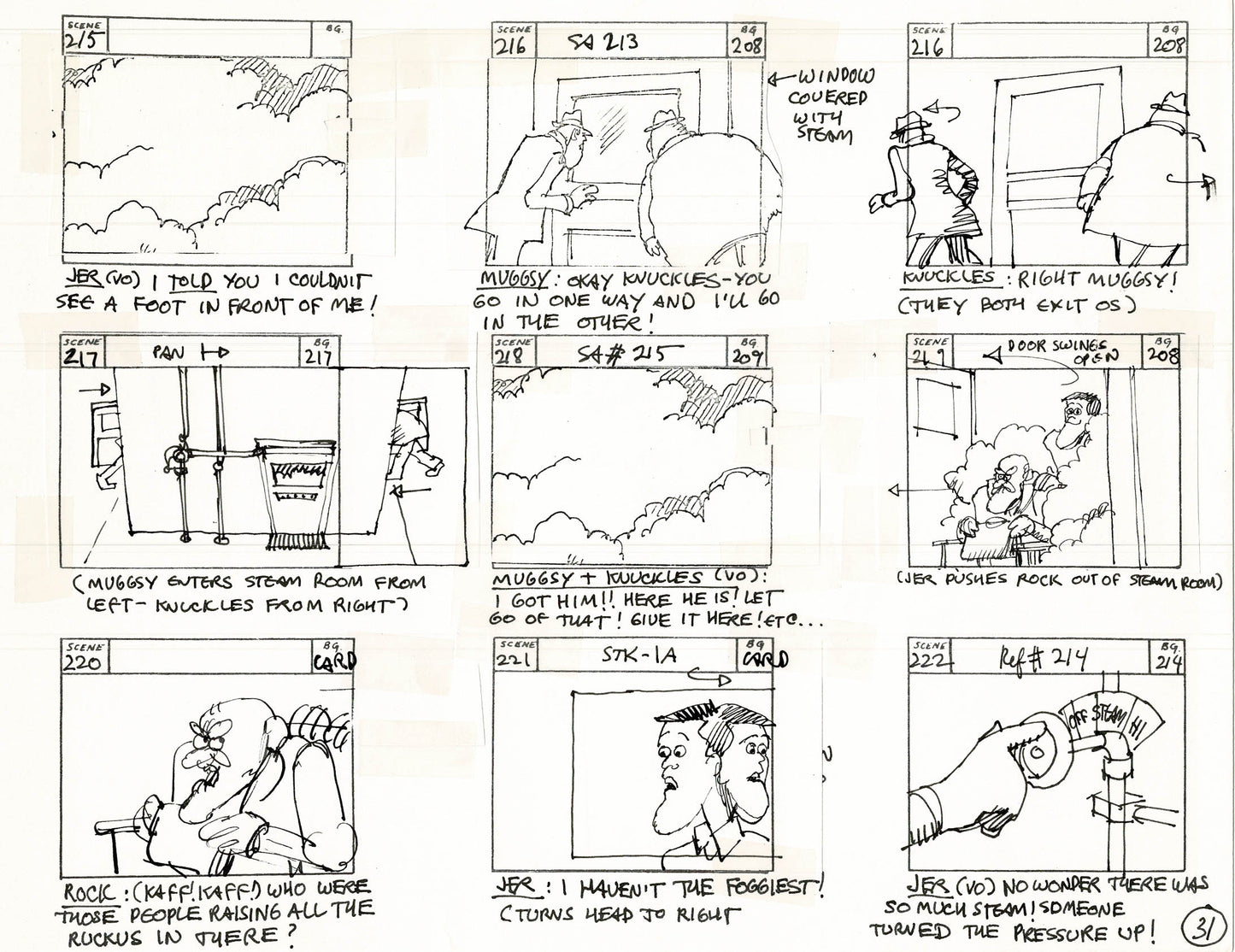 Will the Real Jerry Lewis Please Sit Down 1970 Production Animation Storyboard Page Filmation A-024