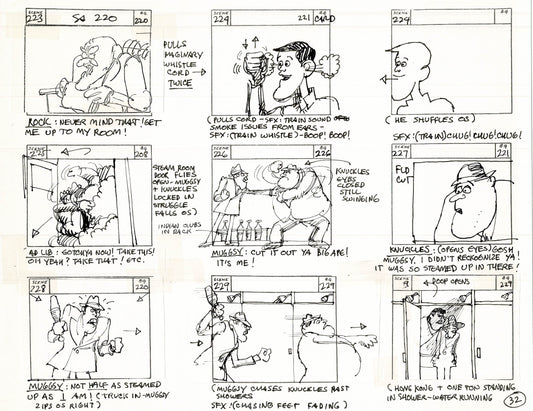 Will the Real Jerry Lewis Please Sit Down 1970 Production Animation Storyboard Page Filmation A-025