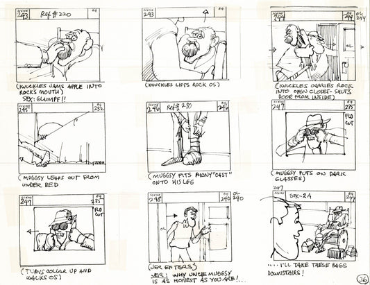 Will the Real Jerry Lewis Please Sit Down 1970 Production Animation Storyboard Page Filmation A-029