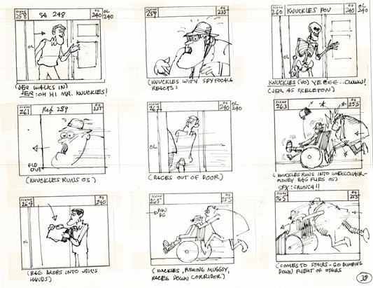 Will the Real Jerry Lewis Please Sit Down 1970 Production Animation Storyboard Page Filmation A-031