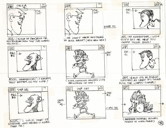 Will the Real Jerry Lewis Please Sit Down 1970 Production Animation Storyboard Page Filmation A-035