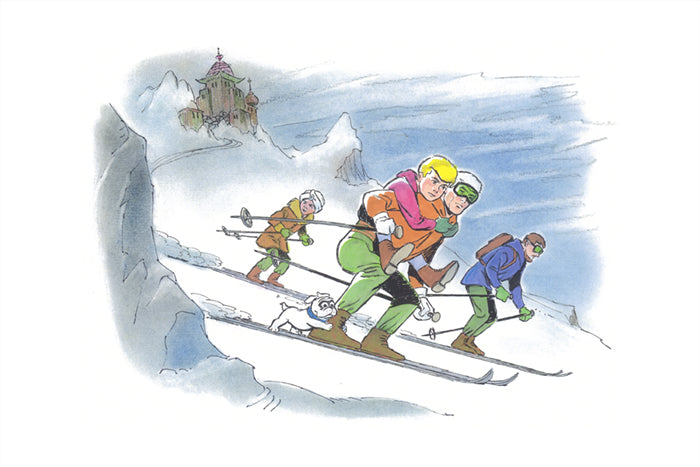 Jonny Quest Bob Singer SIGNED Limited Edition Giclee Print on Paper - Ski Escape - AP Edition of 25