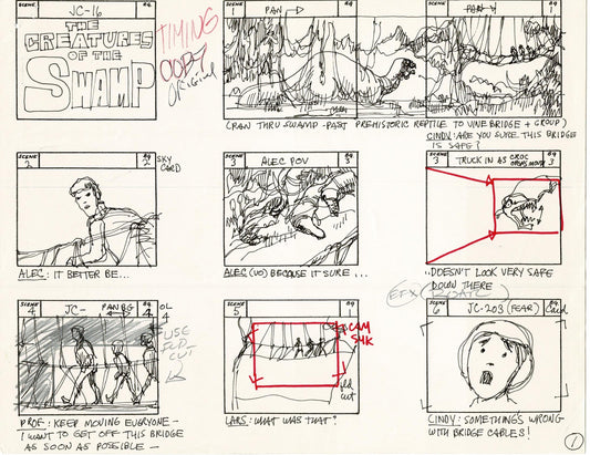 Journey To the Center of the Earth 1967 Cartoon Storyboard Page Filmation A-001