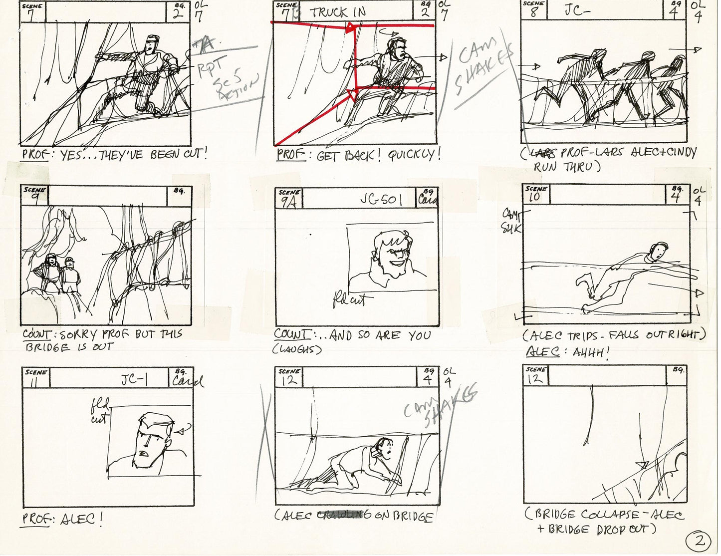 Journey To the Center of the Earth 1967 Cartoon Storyboard Page Filmation A-002