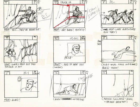 Journey To the Center of the Earth 1967 Cartoon Storyboard Page Filmation A-002