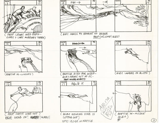 Journey To the Center of the Earth 1967 Cartoon Storyboard Page Filmation A-003