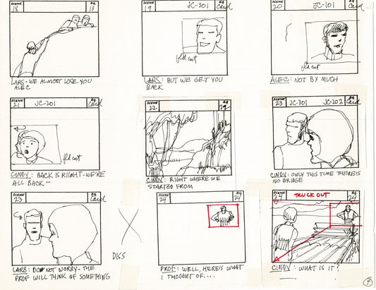 Journey To the Center of the Earth 1967 Cartoon Storyboard Page Filmation A-004