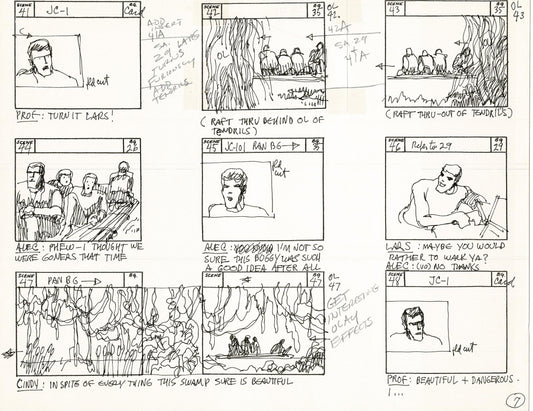 Journey To the Center of the Earth 1967 Cartoon Storyboard Page Filmation A-007