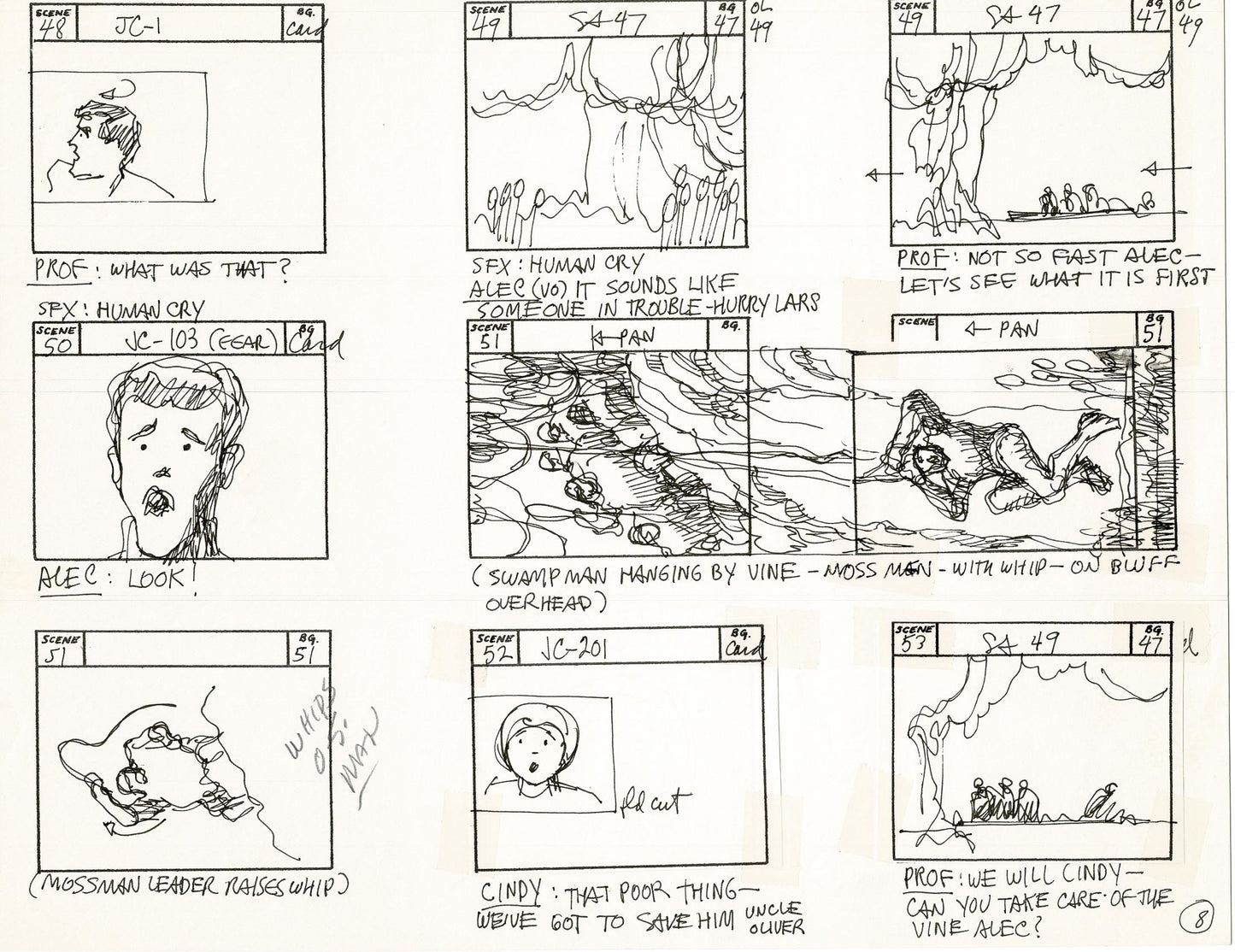 Journey To the Center of the Earth 1967 Cartoon Storyboard Page Filmation A-008