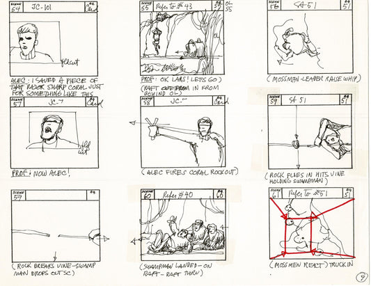 Journey To the Center of the Earth 1967 Cartoon Storyboard Page Filmation A-009