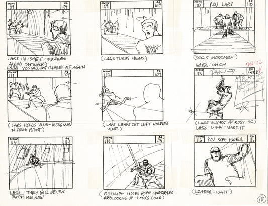 Journey To the Center of the Earth 1967 Cartoon Storyboard Page Filmation A-018