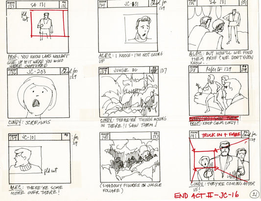 Journey To the Center of the Earth 1967 Cartoon Storyboard Page Filmation A-021