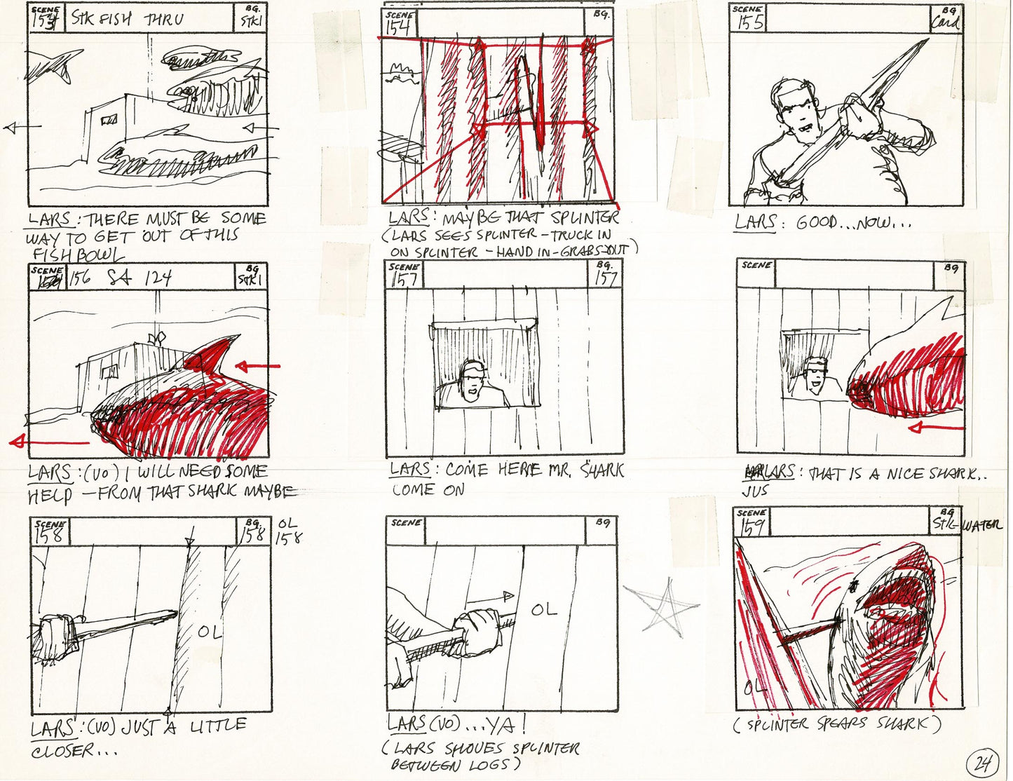 Journey To the Center of the Earth 1967 Cartoon Storyboard Page Filmation A-024