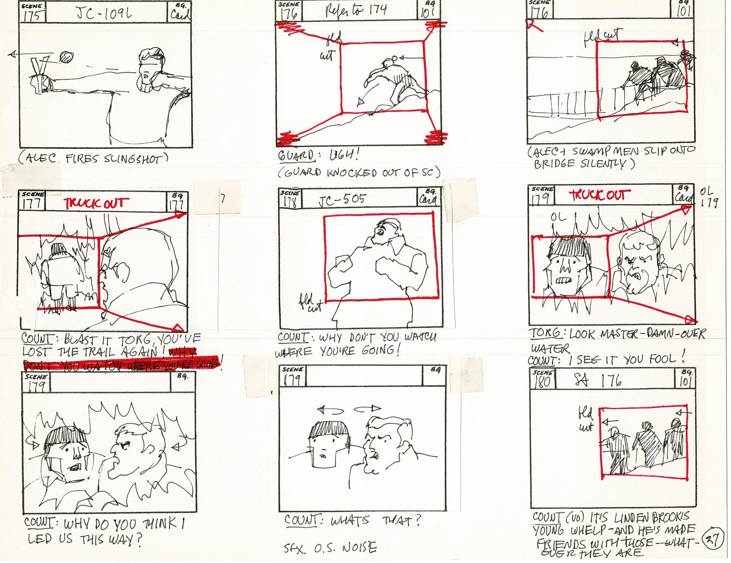 Journey To the Center of the Earth 1967 Cartoon Storyboard Page Filmation A-027