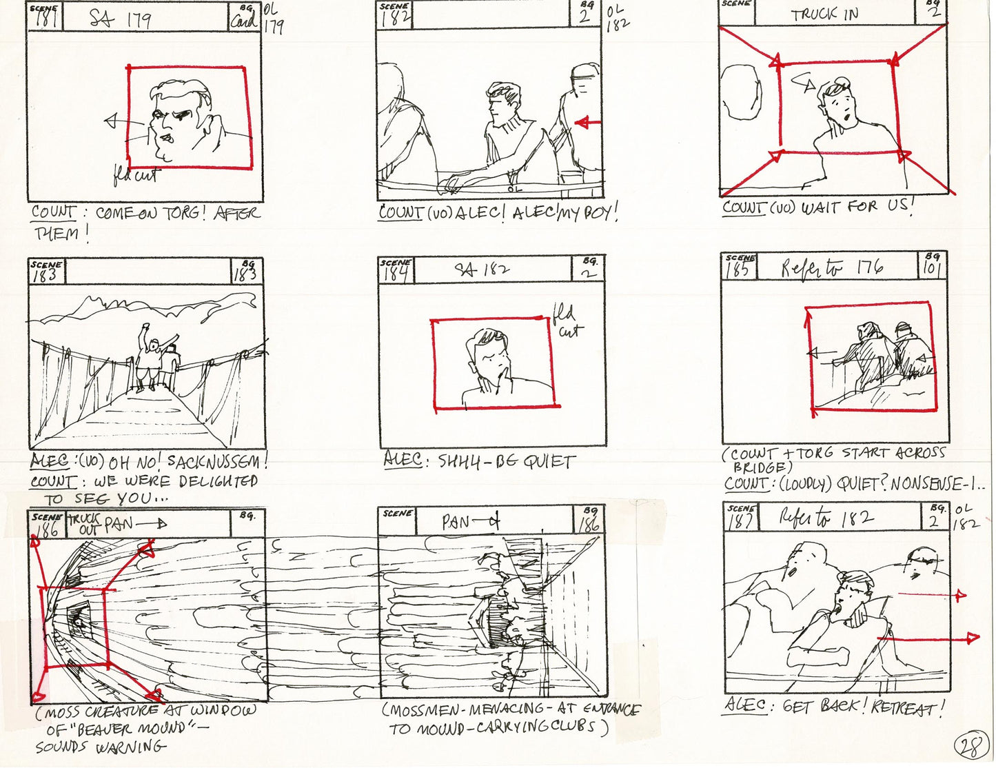 Journey To the Center of the Earth 1967 Cartoon Storyboard Page Filmation A-028