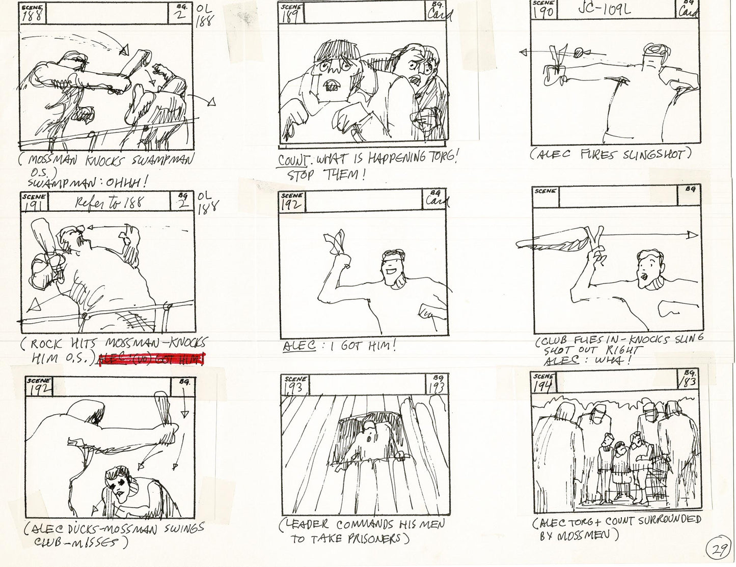 Journey To the Center of the Earth 1967 Cartoon Storyboard Page Filmation A-029