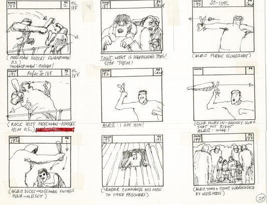 Journey To the Center of the Earth 1967 Cartoon Storyboard Page Filmation A-029