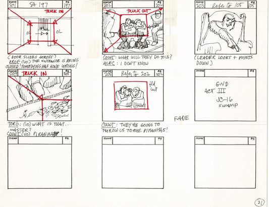 Journey To the Center of the Earth 1967 Cartoon Storyboard Page Filmation A-031