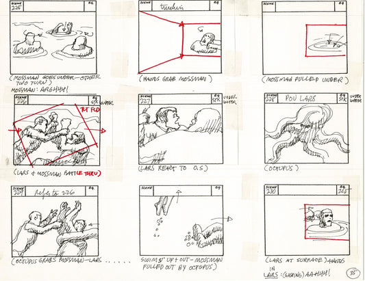 Journey To the Center of the Earth 1967 Cartoon Storyboard Page Filmation A-035