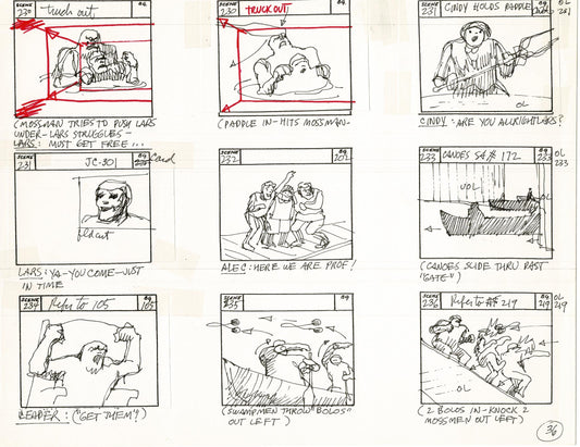 Journey To the Center of the Earth 1967 Cartoon Storyboard Page Filmation A-036