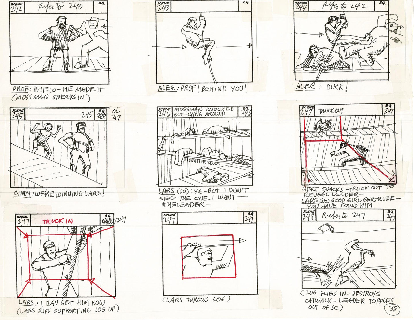 Journey To the Center of the Earth 1967 Cartoon Storyboard Page Filmation A-038