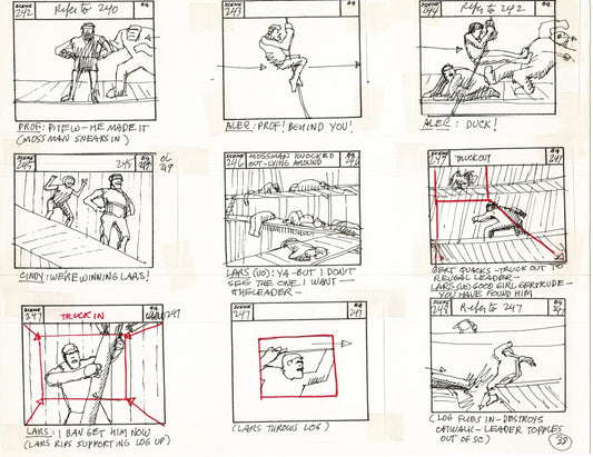 Journey To the Center of the Earth 1967 Cartoon Storyboard Page Filmation A-038