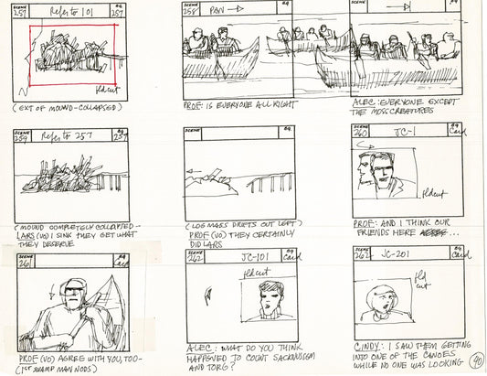 Journey To the Center of the Earth 1967 Cartoon Storyboard Page Filmation A-040